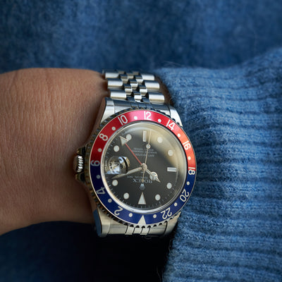 Rolex GMT-Master II "Pepsi" ref. 16710 T on wrist