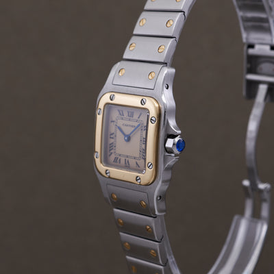 Cartier Santos  small two tone case