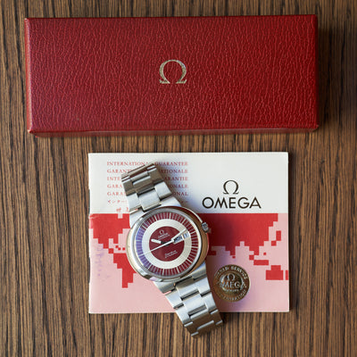 Omega Dynamic red dial ref. 166108