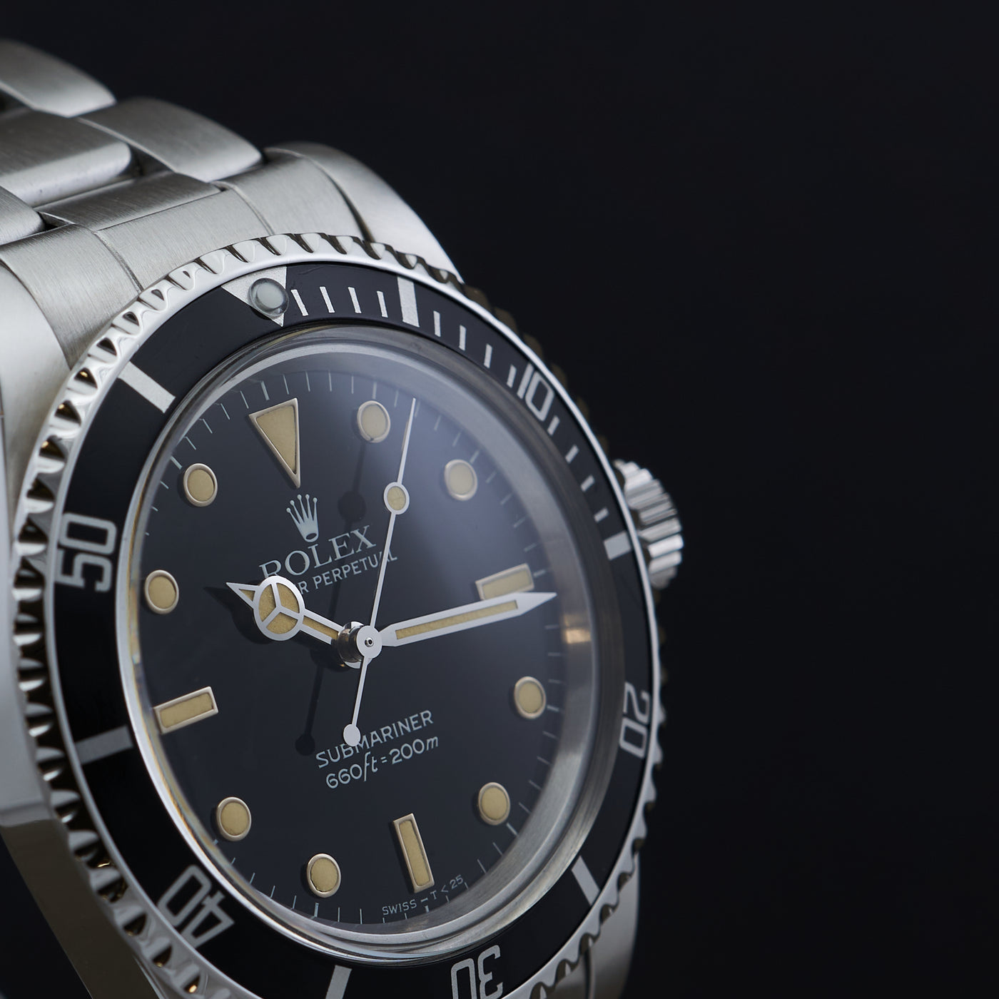 Rolex 5513 glossy black dial Submariner