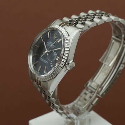 Rolex Datejust blue dial ref. 16030 case and crown