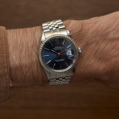 Rolex Datejust blue dial ref. 16030 vintage