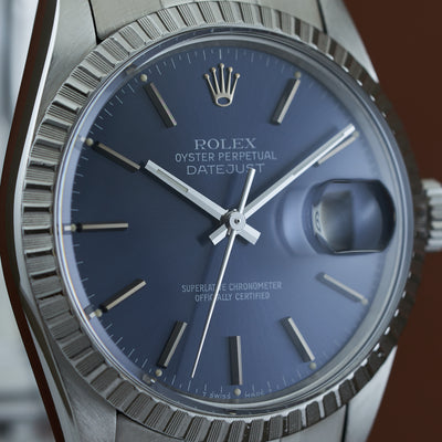 Rolex Datejust blue sunburst dial ref. 16030