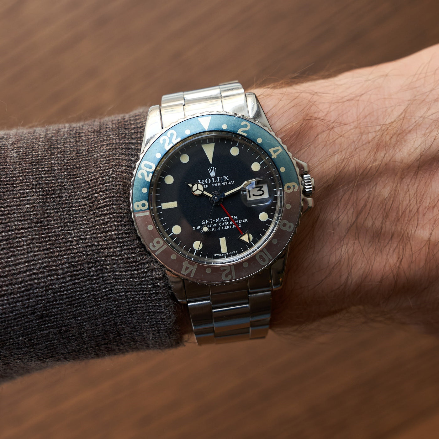 Rolex GMT-Master ref. 1675 on wrist