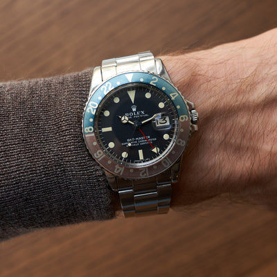 Rolex GMT-Master ref. 1675 on wrist